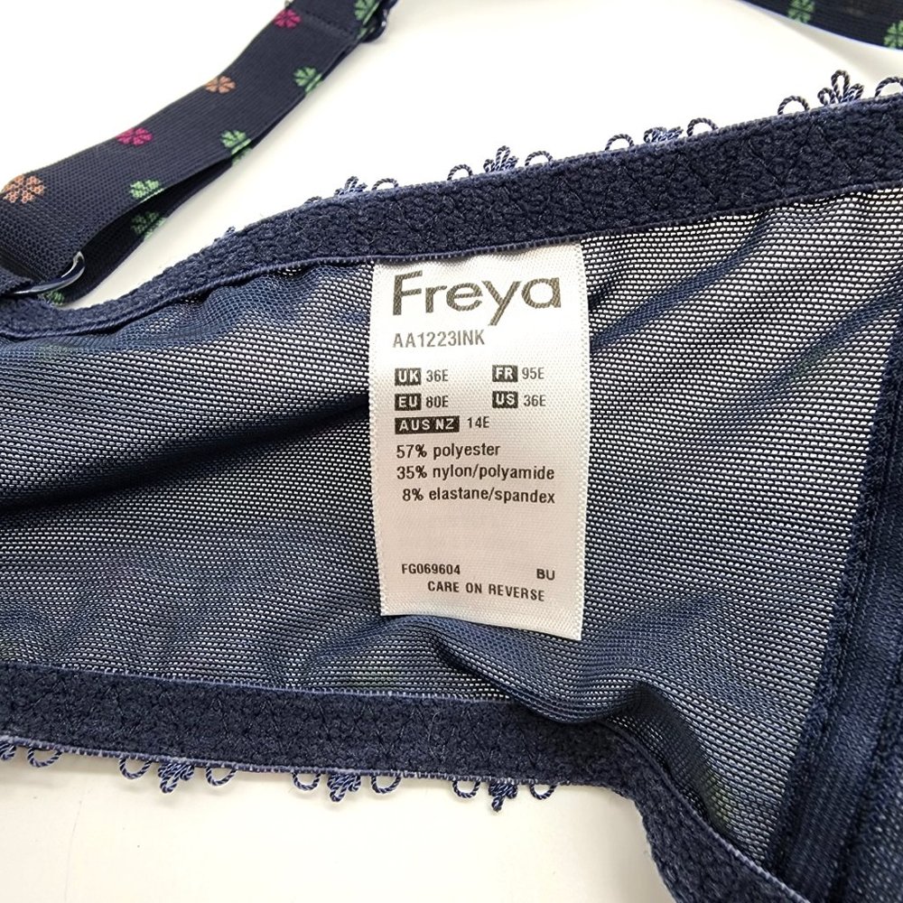 Freya Patsy Demi Lace Bra Ink Blue Pink 36E - Picture 5 of 5